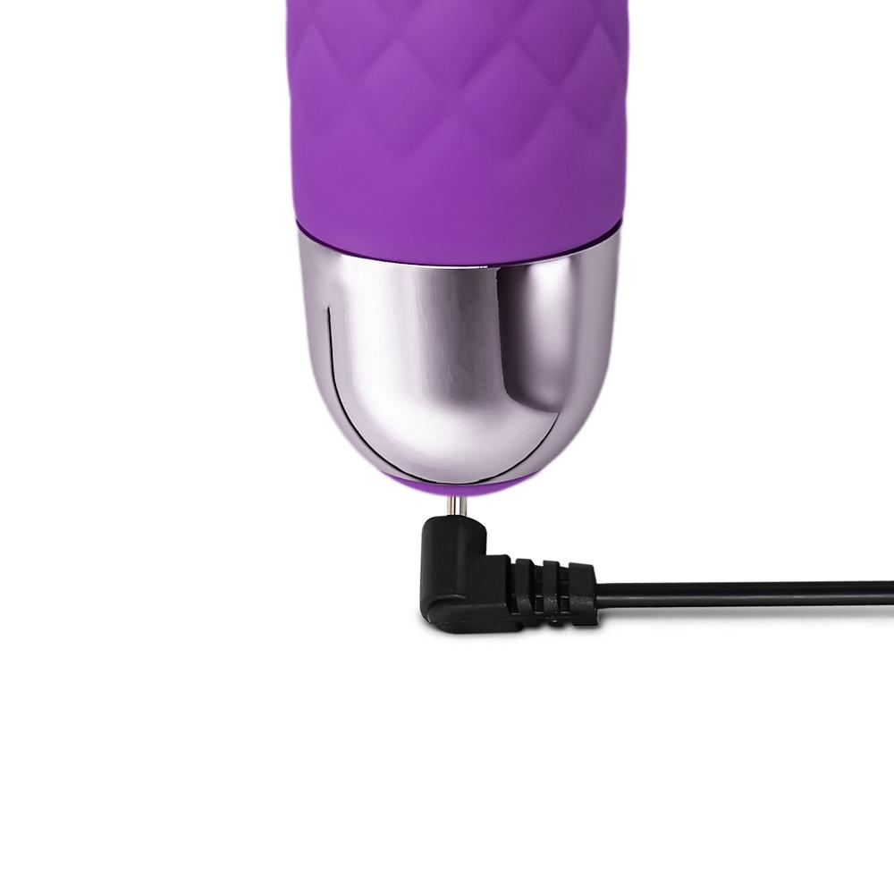 Purple Color 20-Speed Strong Vibrating Rechargeable Wand Massager (USB Recharging)