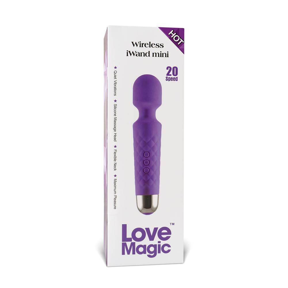 Purple Color 20-Speed Strong Vibrating Rechargeable Wand Massager (USB Recharging)