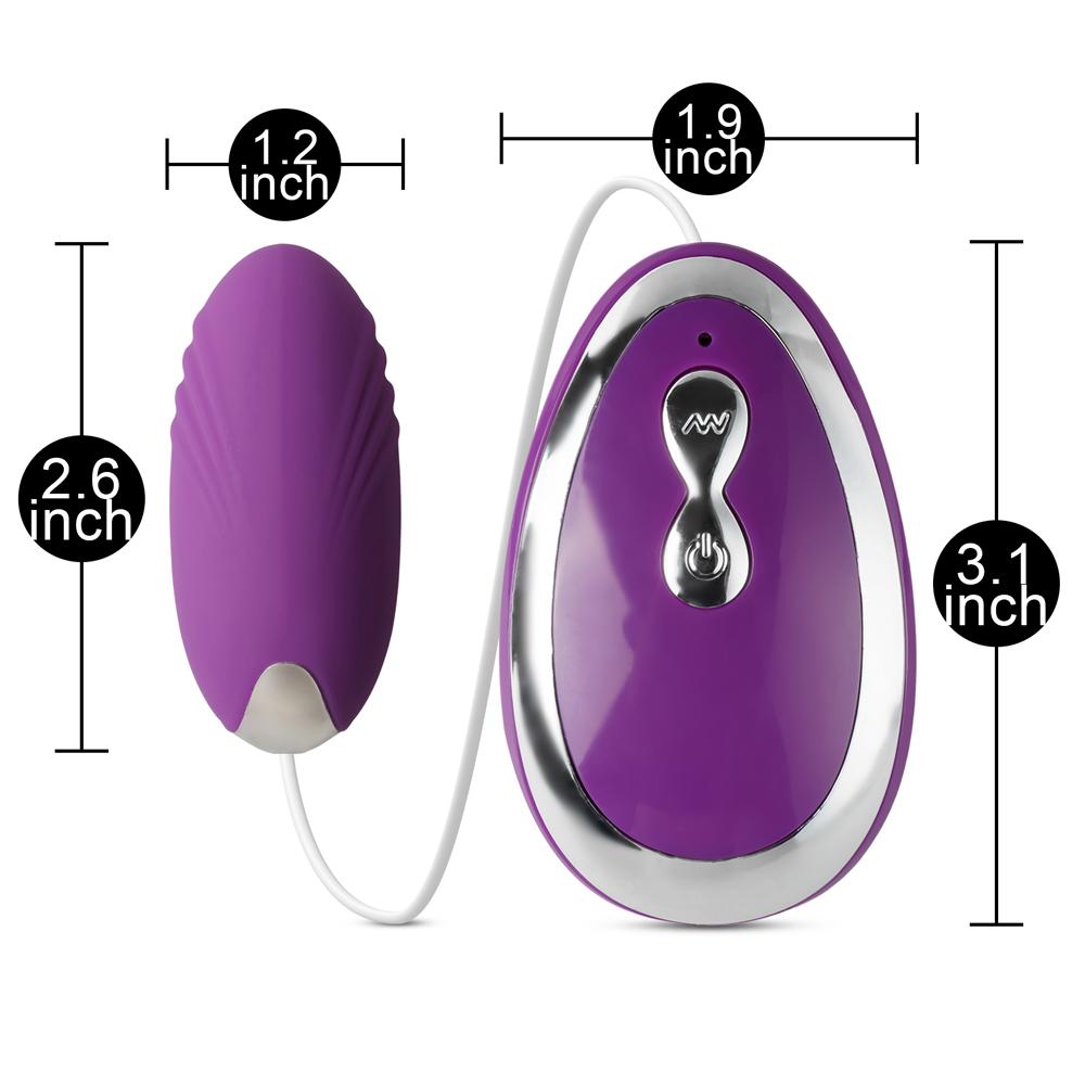 Purple Color 20 Speeds Silicone Vibrating Egg