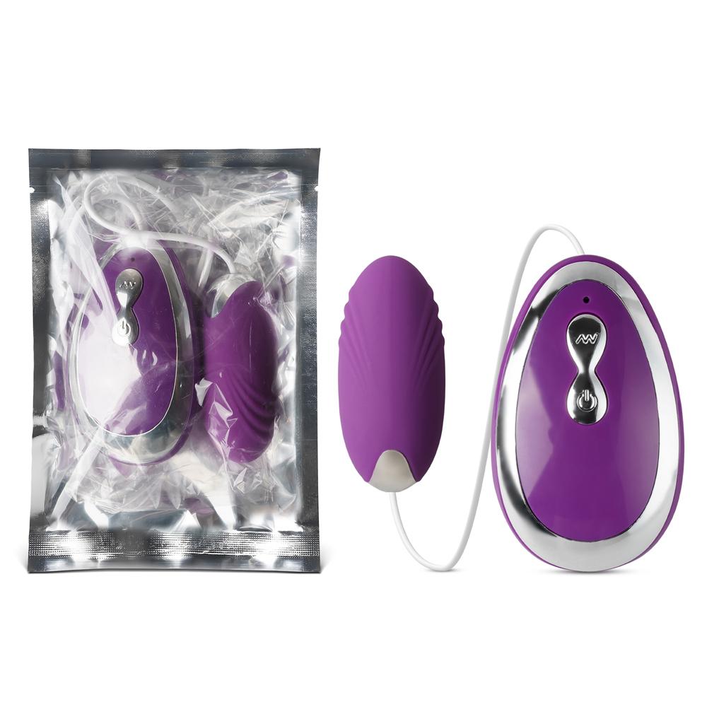 Purple Color 20 Speeds Silicone Vibrating Egg