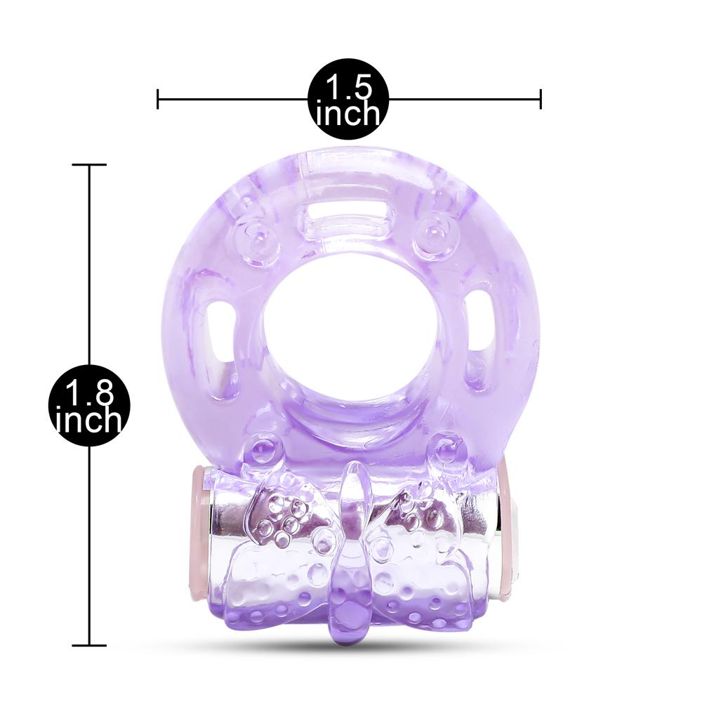 Purple Color Basic Vibrating Cock Ring