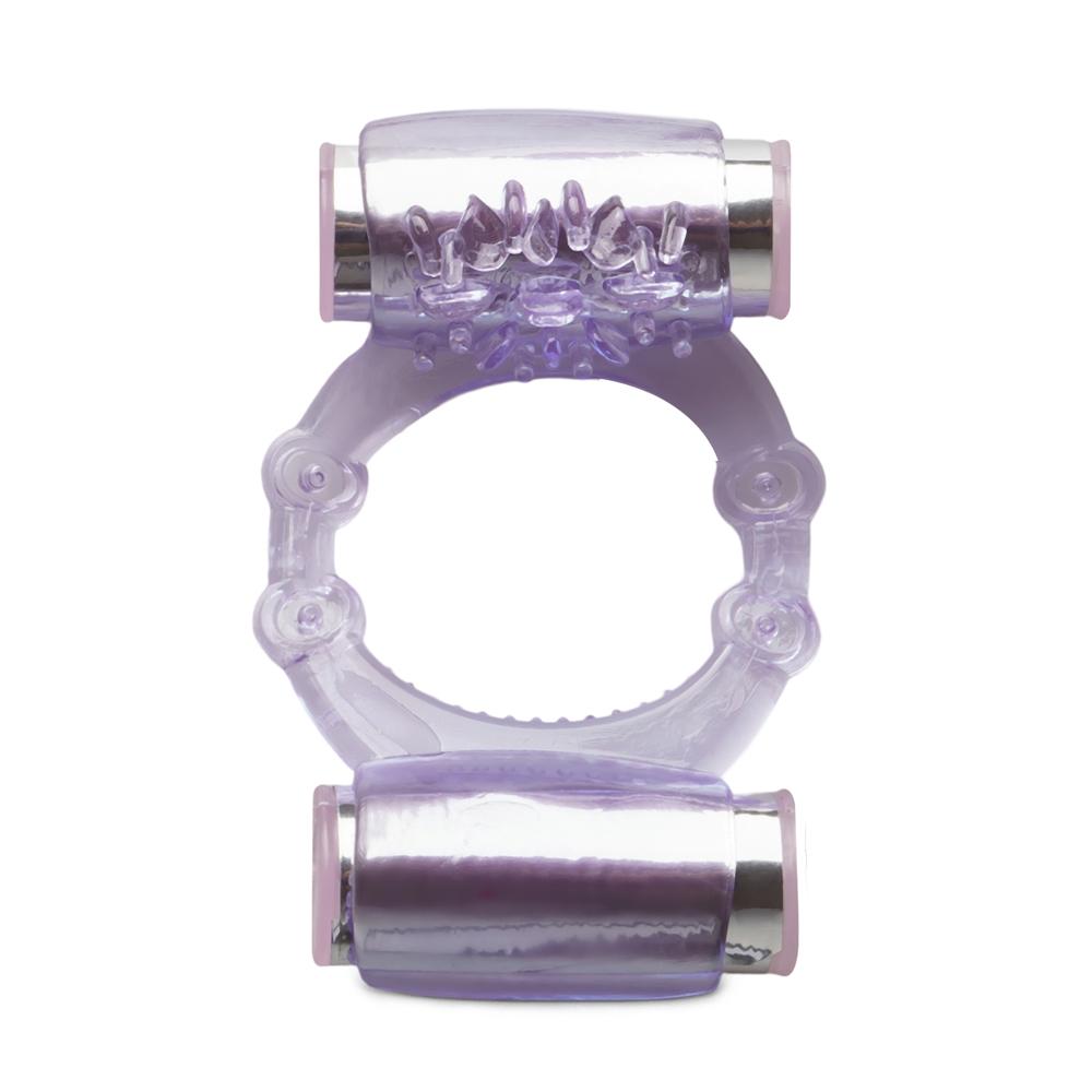 Purple Color Dual Vibrators Cock Ring