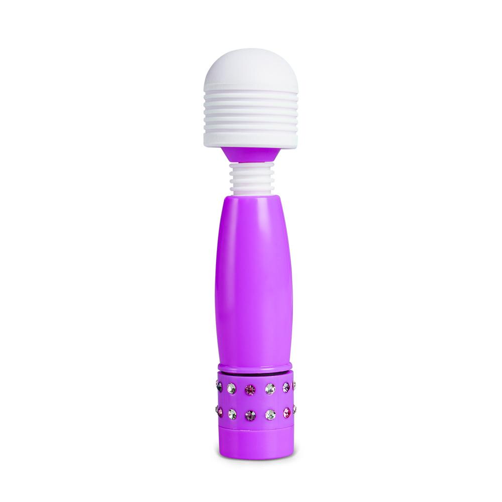 Purple Color Mini Wand Vibrator with Diamonds