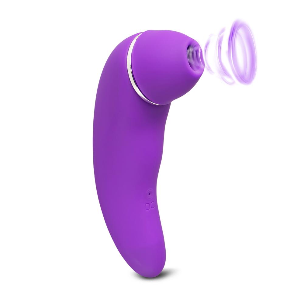 Purple Color Rechargeable Silicone Clitoral Stimulator ( Suction and Vibration )