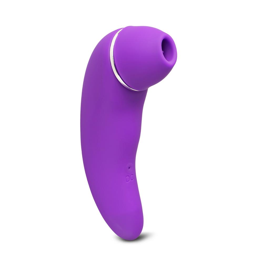 Purple Color Rechargeable Silicone Clitoral Stimulator ( Suction and Vibration )