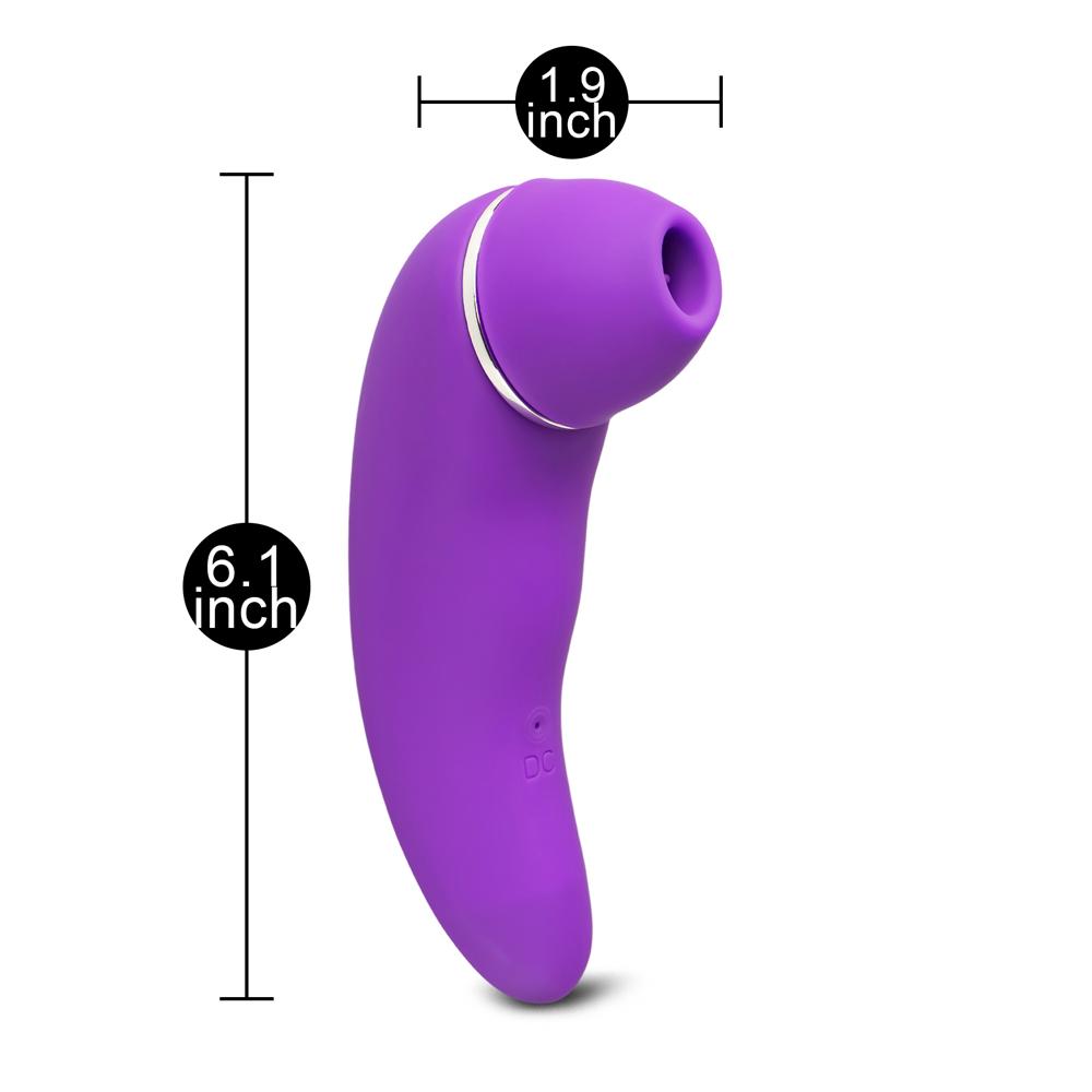 Purple Color Rechargeable Silicone Clitoral Stimulator ( Suction and Vibration )