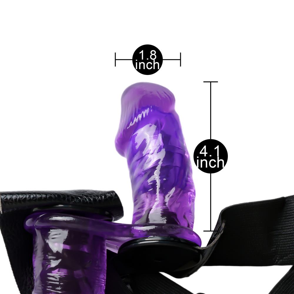 Purple Color Strap On with Double Vibrating Dildos ( Dual Motors )