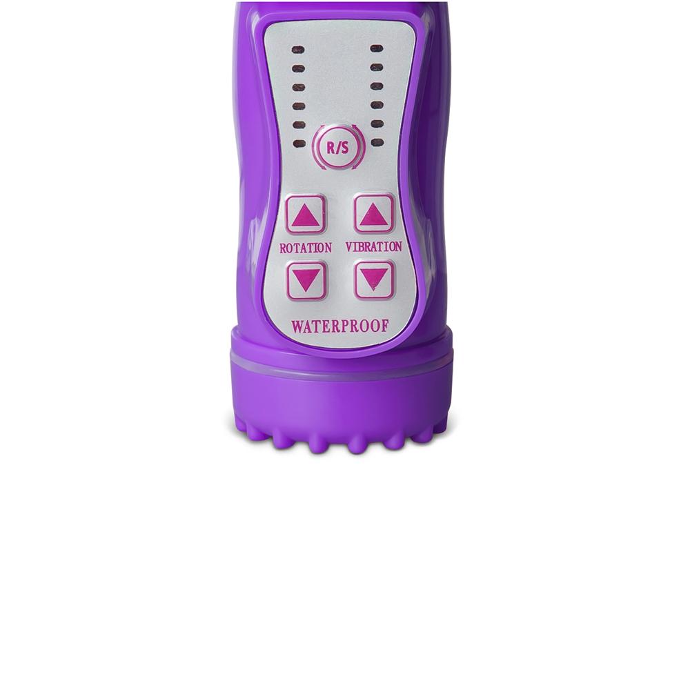 Purple Color Thrusting Rabbit Pearls Vibrator