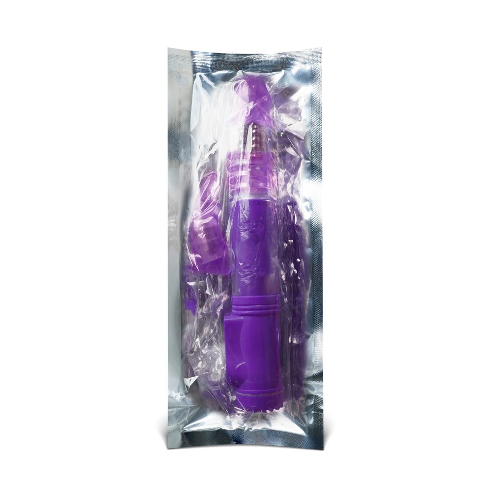 Purple Color Thrusting Rabbit Pearls Vibrator