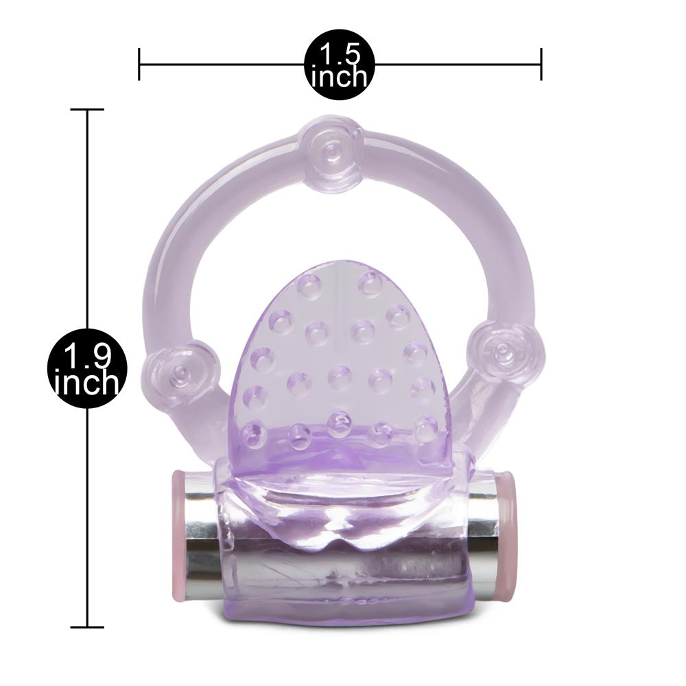 Purple Color Tongue Vibrating Cock Ring