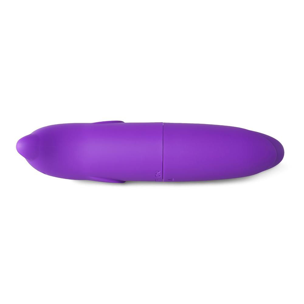 Purple Dolphin-Shaped Single-Speed Battery-Operated Vibrating Egg (Foil Bag)