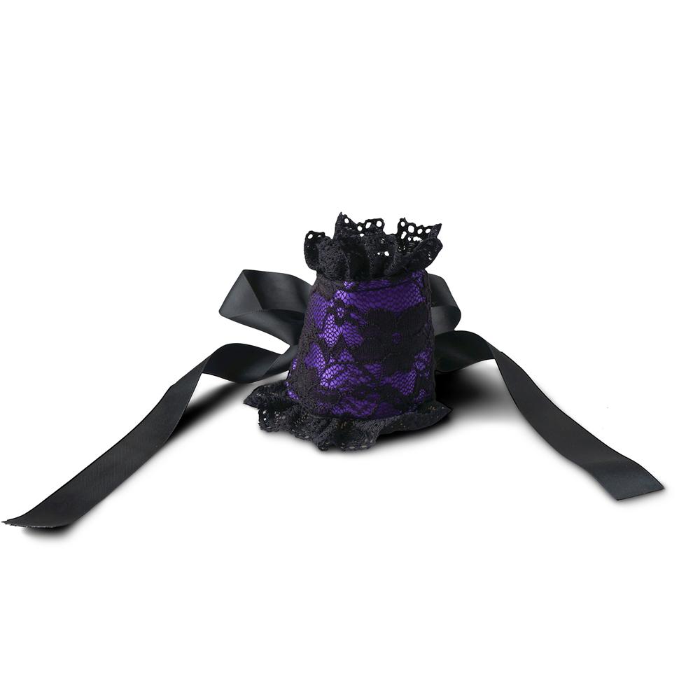 Purple Lace Mask and Wrist Restraint Set