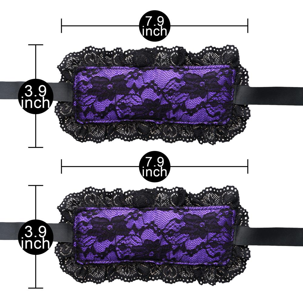 Purple Lace Mask and Wrist Restraint Set