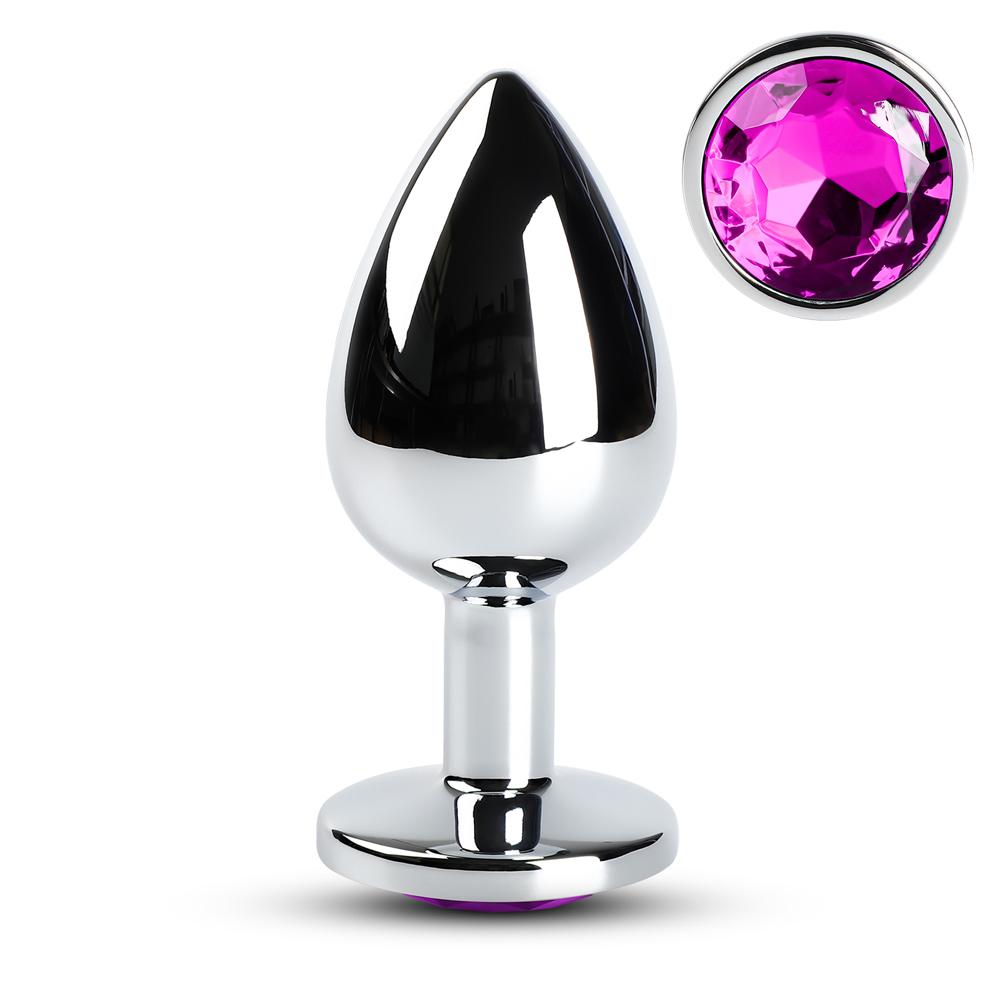 Purple Large Metallic Anal Plug