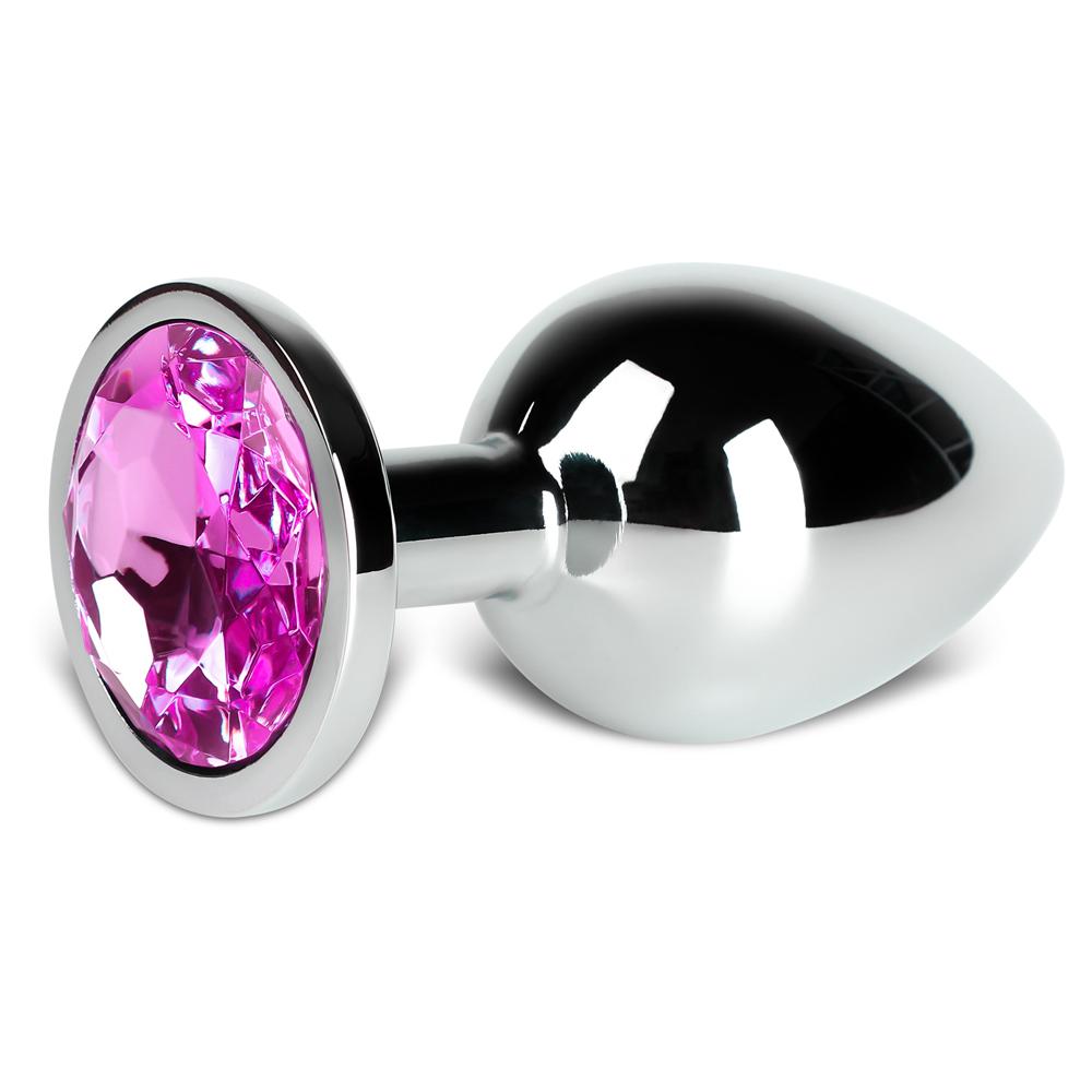 Purple Large Metallic Anal Plug