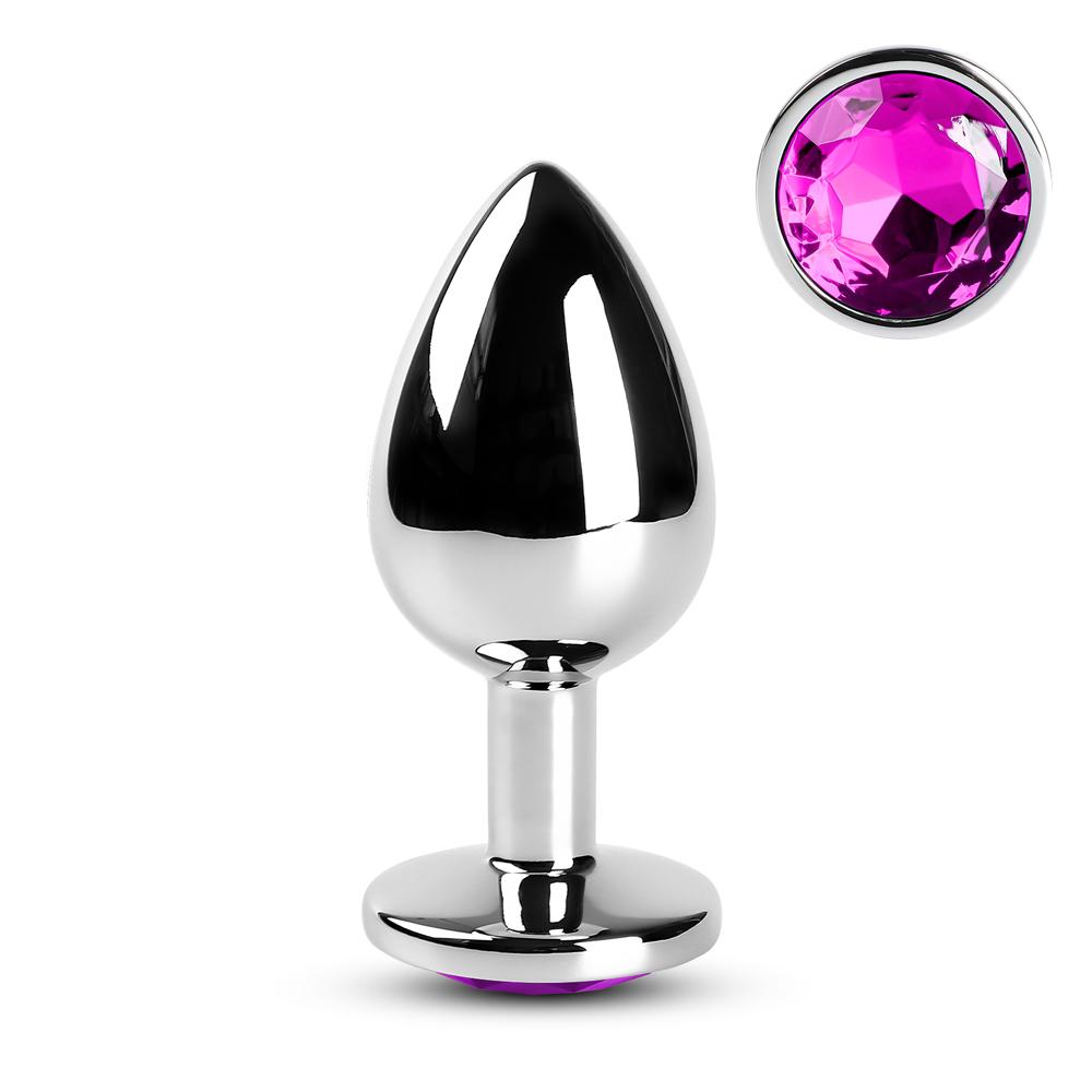 Purple Medium Metallic Anal Plug