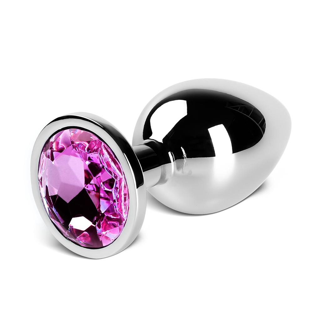 Purple Medium Metallic Anal Plug