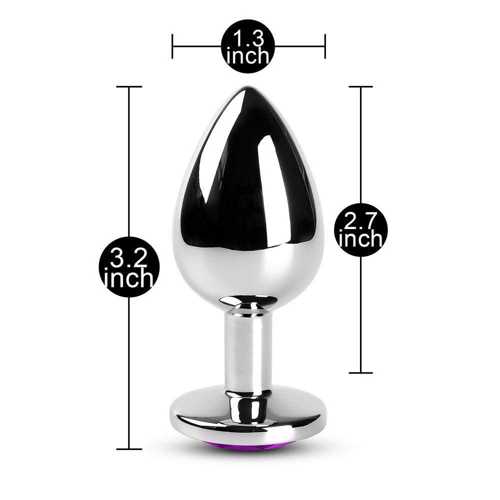 Purple Medium Metallic Anal Plug