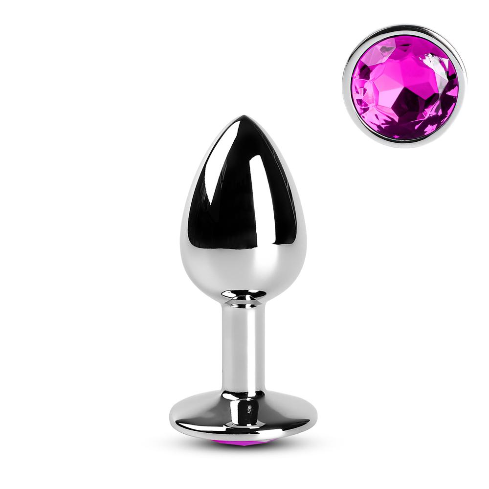 Purple Small Metallic Anal Plug