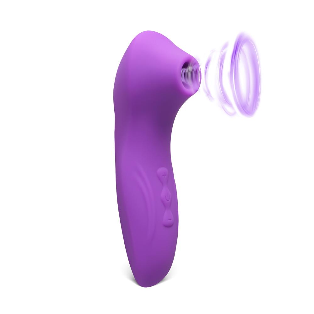 Purple Sucking Massager - 5-Speed, Medical Grade Silicone, 4.53'' Length, Waterproof, Rechargeable