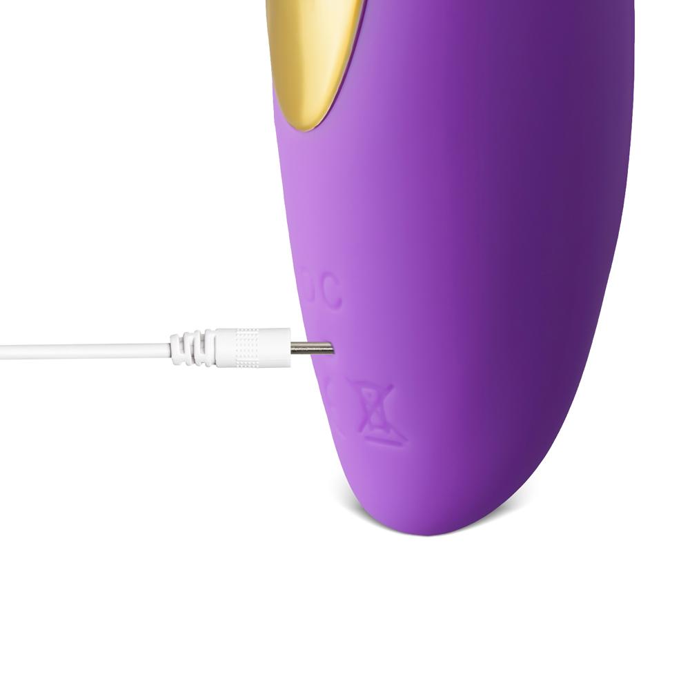 Purple Sucking Massager - 5-Speed, Medical Grade Silicone, 4.53