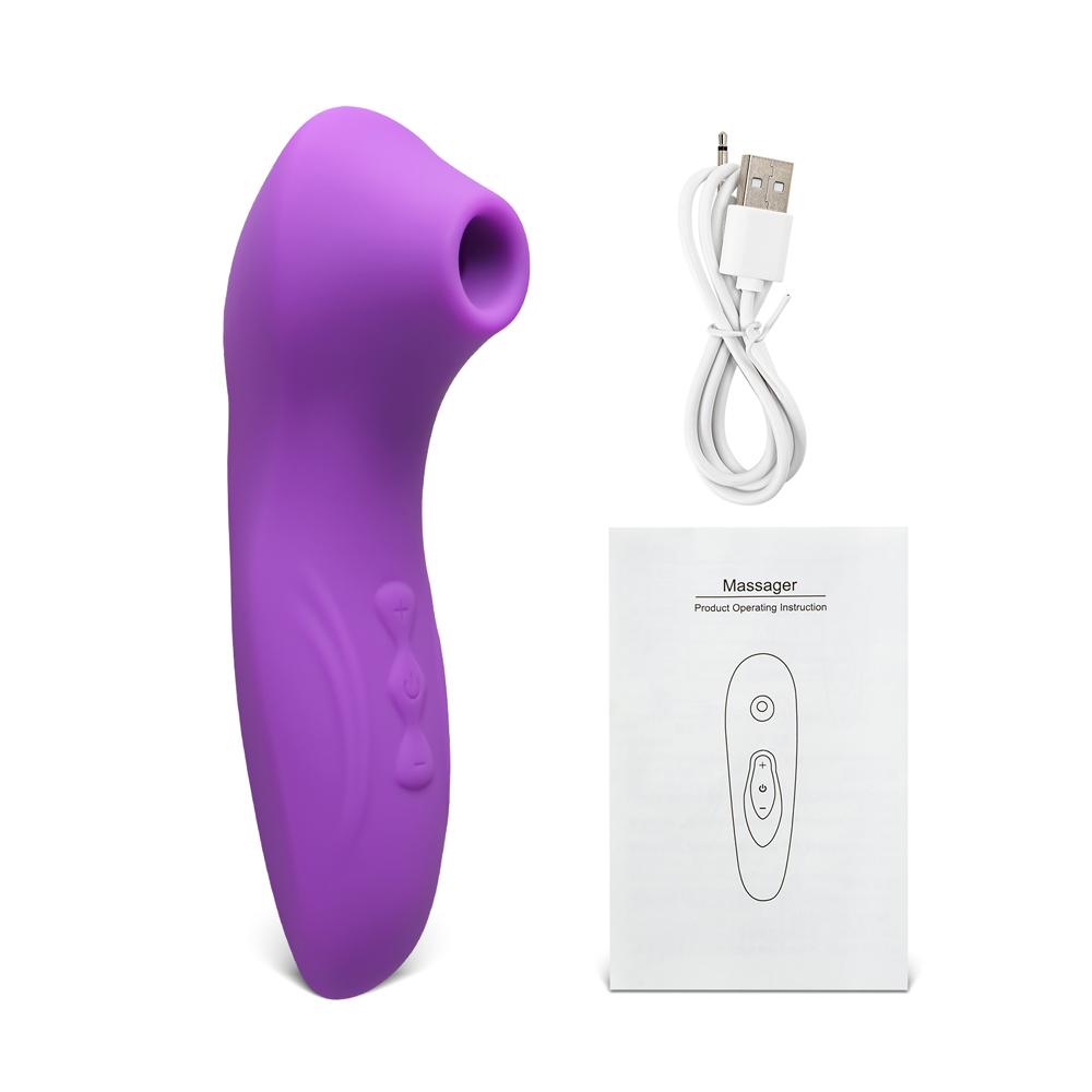 Purple Sucking Massager - 5-Speed, Medical Grade Silicone, 4.53