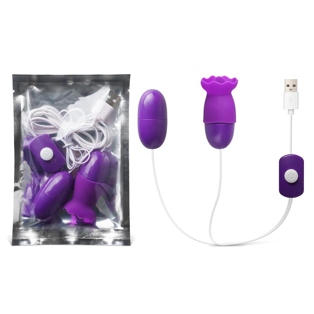 Purple USB-Powered Vibrating & Tongue-Licking Egg (Foil Bag)