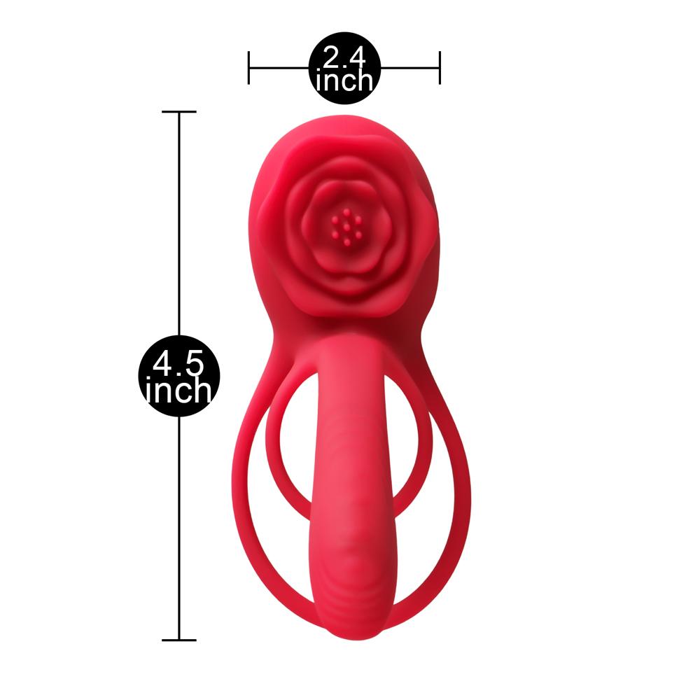 Red 10-Speed App-Controlled Vibrating Cock Ring