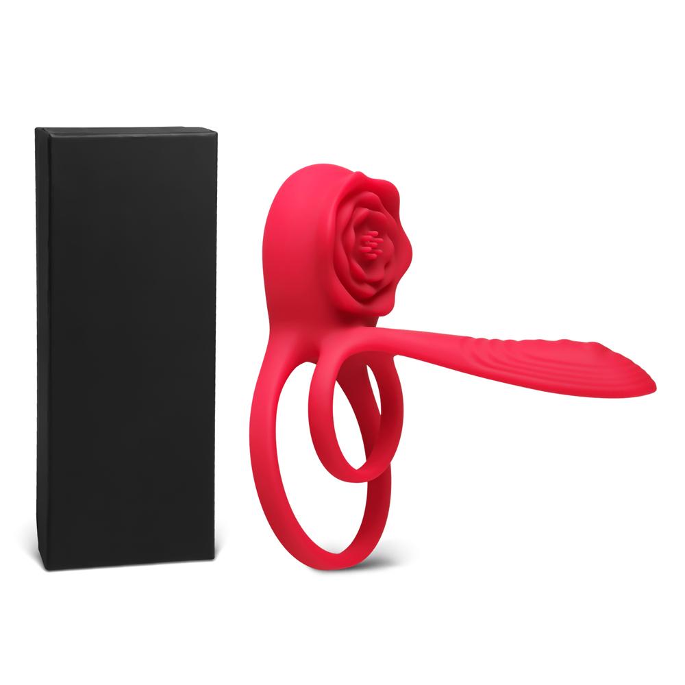 Red 10-Speed App-Controlled Vibrating Cock Ring