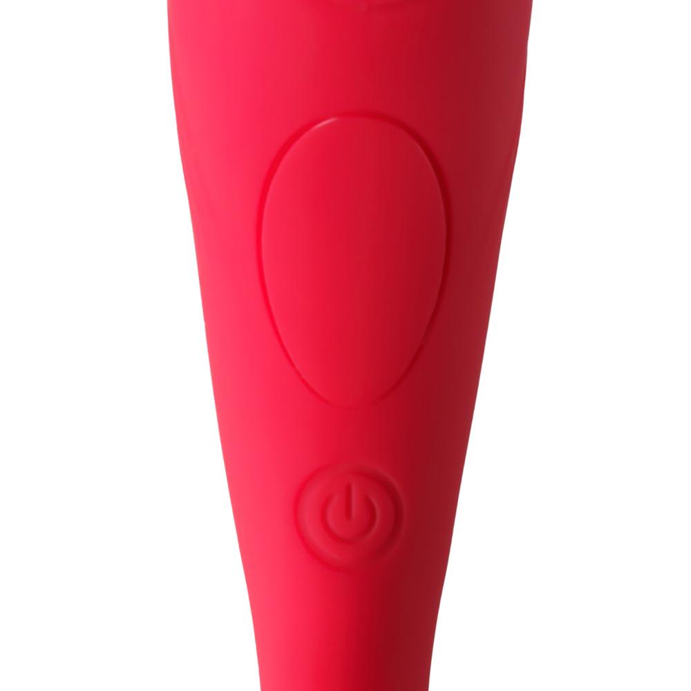 Red 10-Speed Finger Vibrator with USB Magnetic Charging