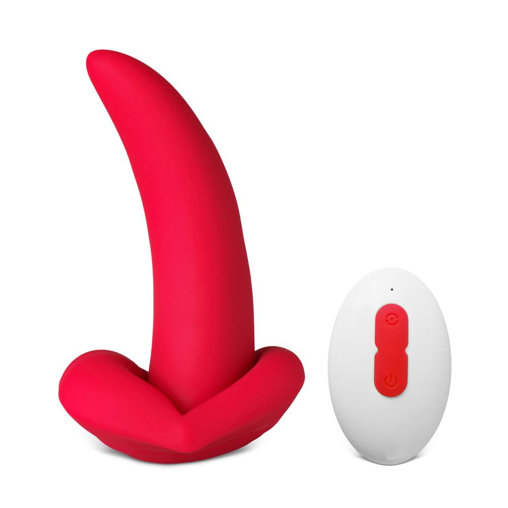 Red 10-Speed Mini Vibrating Tongue with Remote