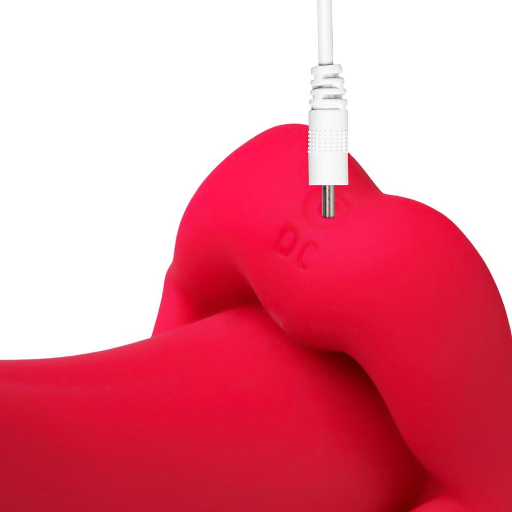 Red 10-Speed Mini Vibrating Tongue with Remote