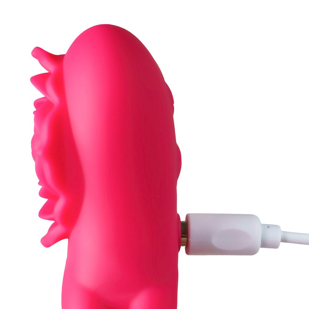 Red 10-Speed Rechargeable Vibrating Cock Ring with Remote Control