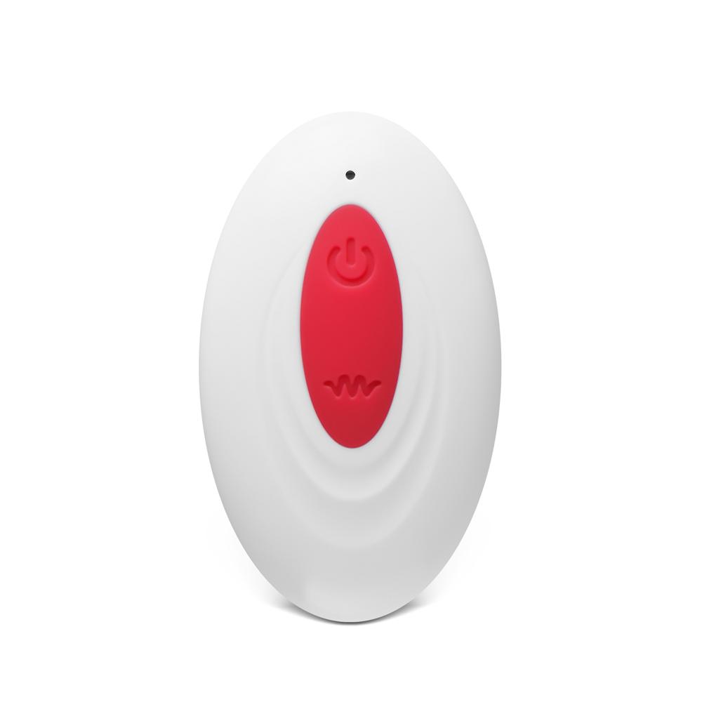 Red 10-Speed Rechargeable Waterproof Vibrating Butt Plug with Remote Control