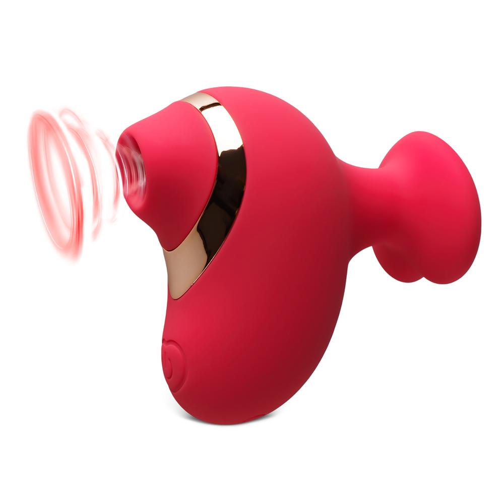 Red 10-Speed Sucking Massager with USB Magnetic Charging