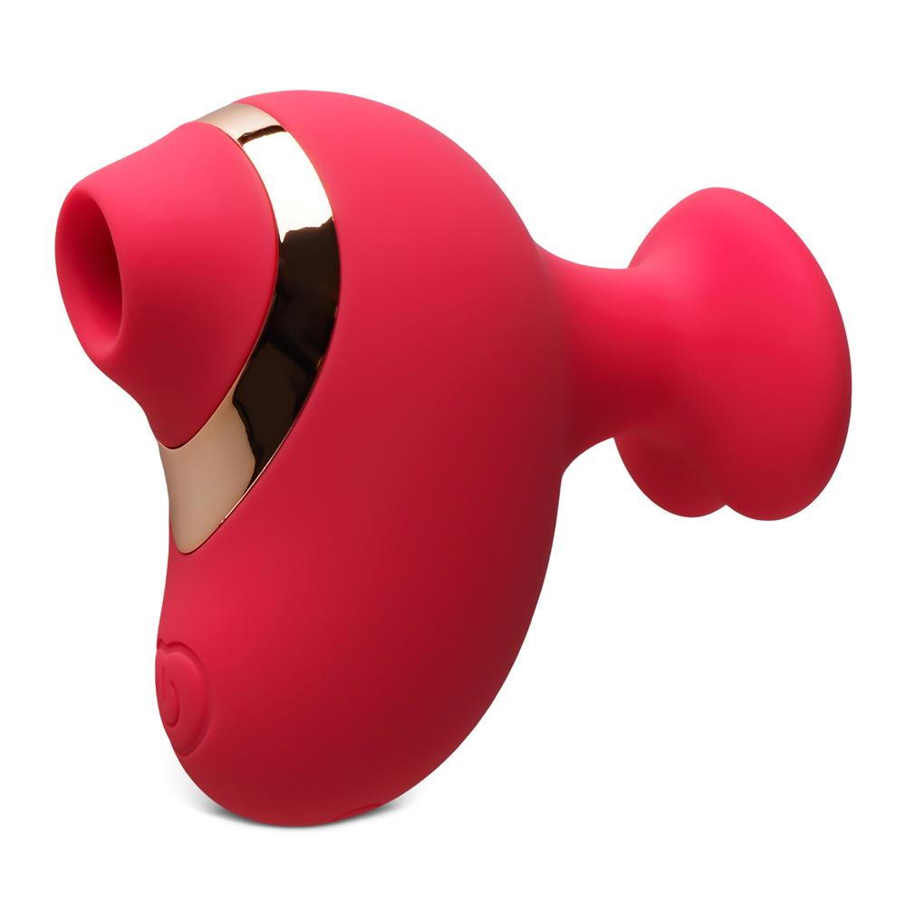 Red 10-Speed Sucking Massager with USB Magnetic Charging