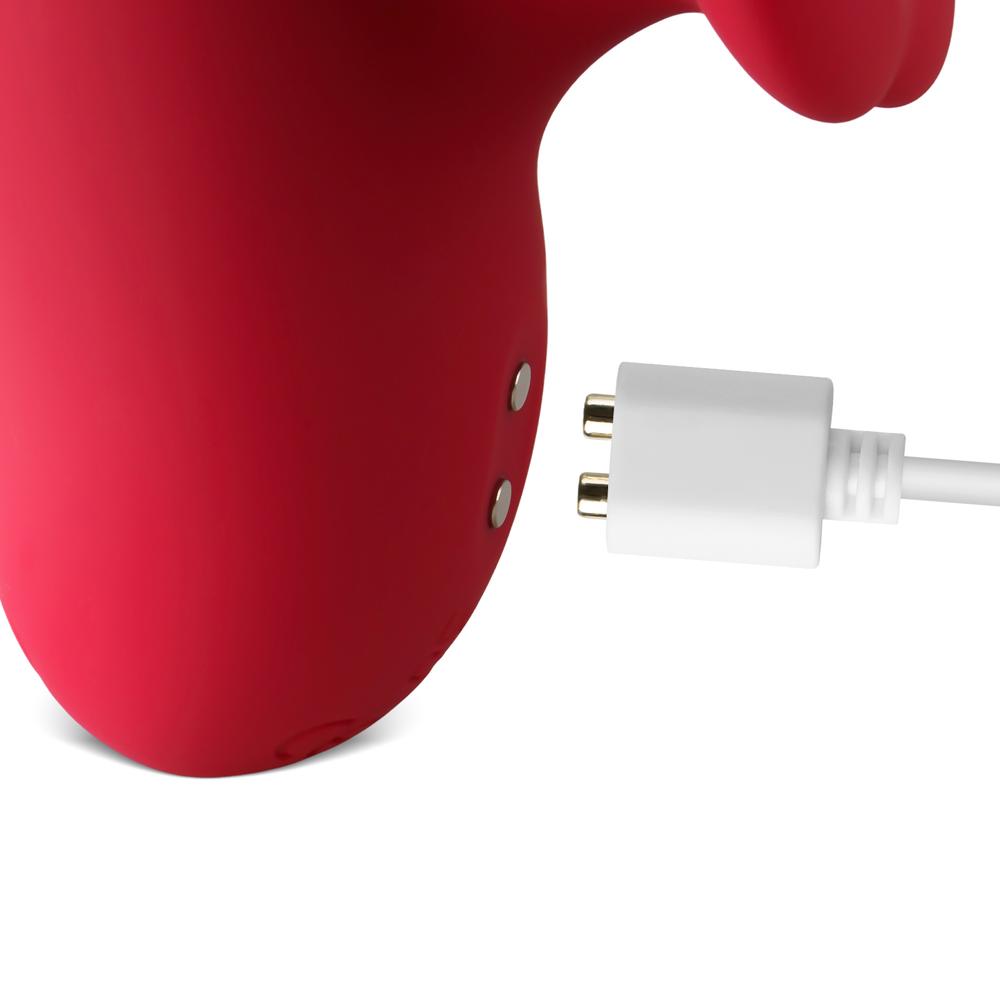 Red 10-Speed Sucking Massager with USB Magnetic Charging