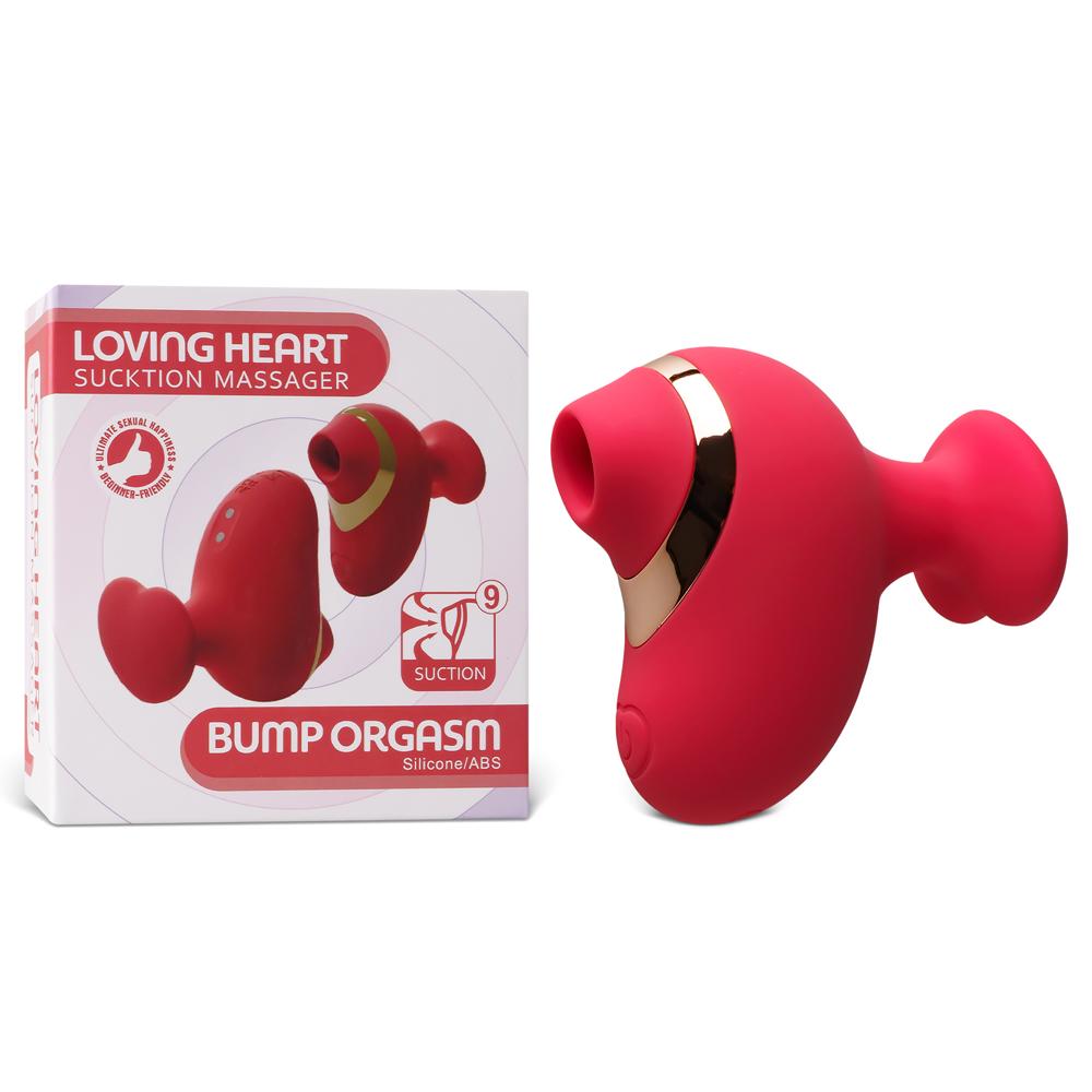 Red 10-Speed Sucking Massager with USB Magnetic Charging