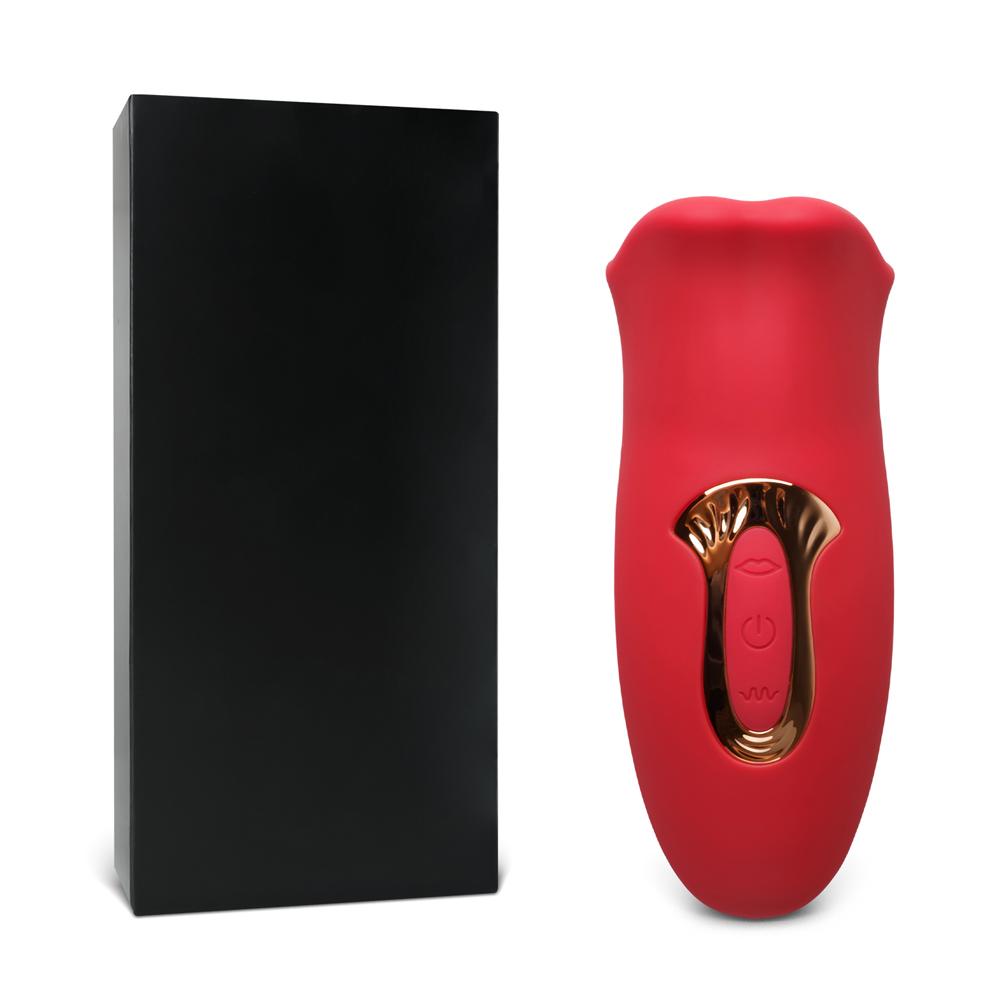 Red Color Big Mouth Stimulator with Licking Tongue