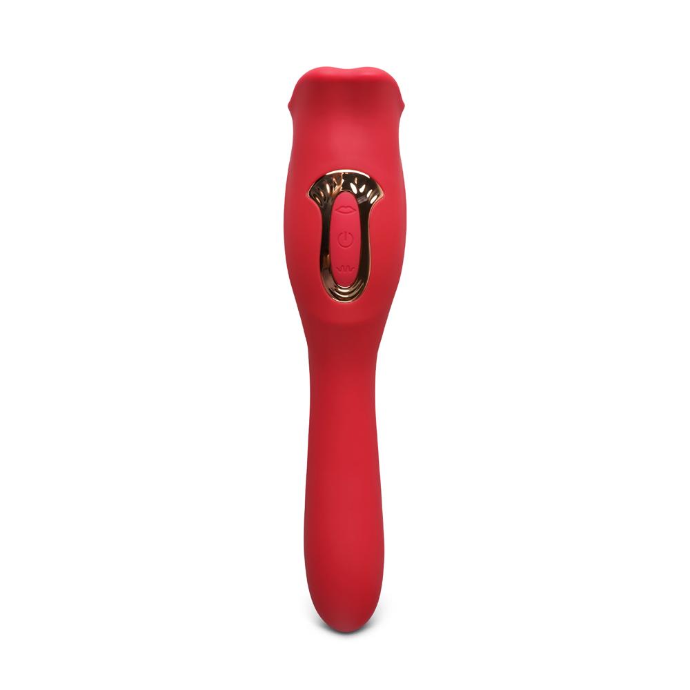 Red Color Big Mouth Stimulator with Licking Tongue with Vibrator