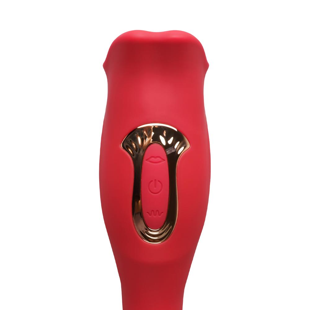 Red Color Big Mouth Stimulator with Licking Tongue with Vibrator