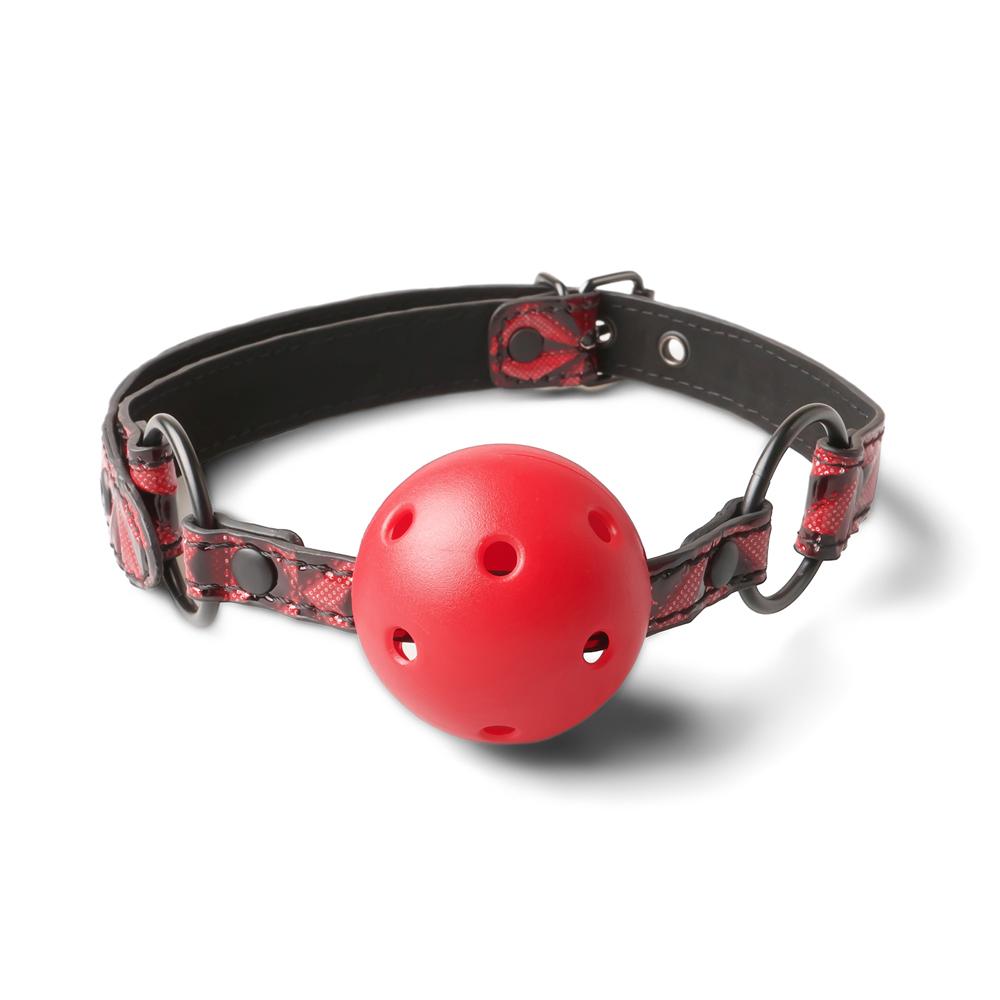 Red Color Embossed Ball Gag