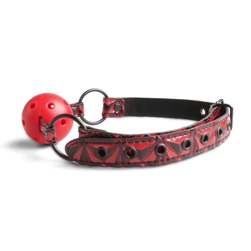 Red Color Embossed Ball Gag