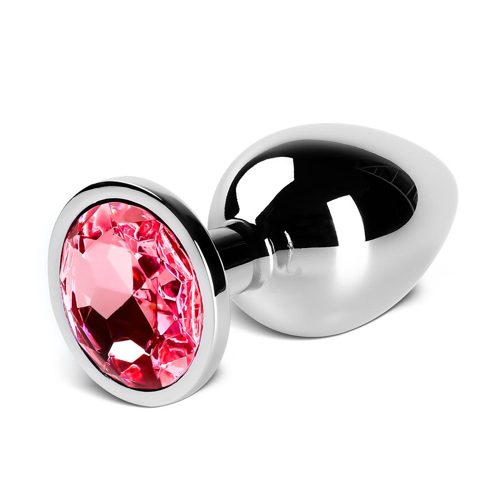 Red Medium Metallic Anal Plug