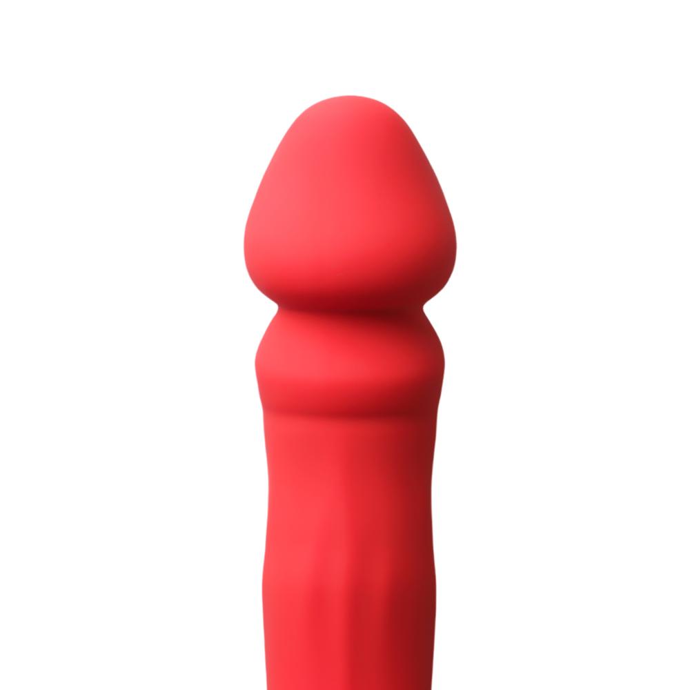 Red Silicone Ball Gag with 11 CM Dildo