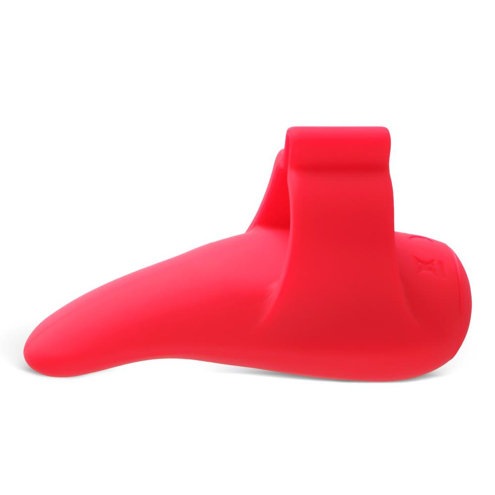 Red Single-Speed Waterproof 6.8 cm Finger Vibrator