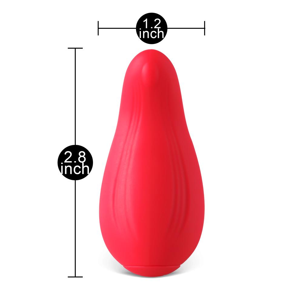 Red Single-Speed Waterproof 6.8 cm Finger Vibrator