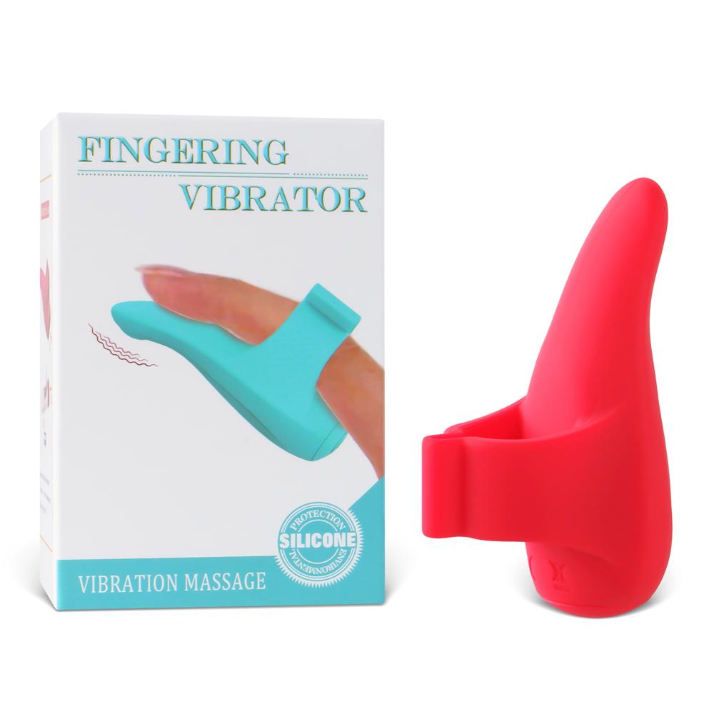 Red Single-Speed Waterproof 6.8 cm Finger Vibrator