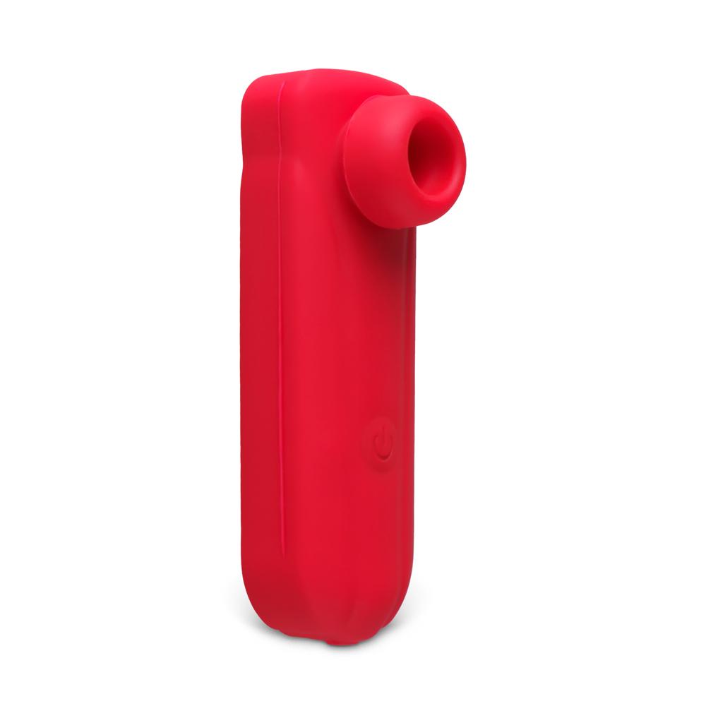 Red Sucking Massager with 12-Speed, Medical Grade Silicone, Waterproof, Plug-In Rechargeable