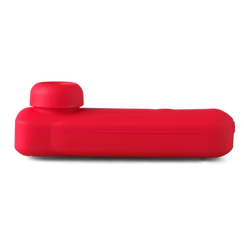 Red Sucking Massager with 12-Speed, Medical Grade Silicone, Waterproof, Plug-In Rechargeable